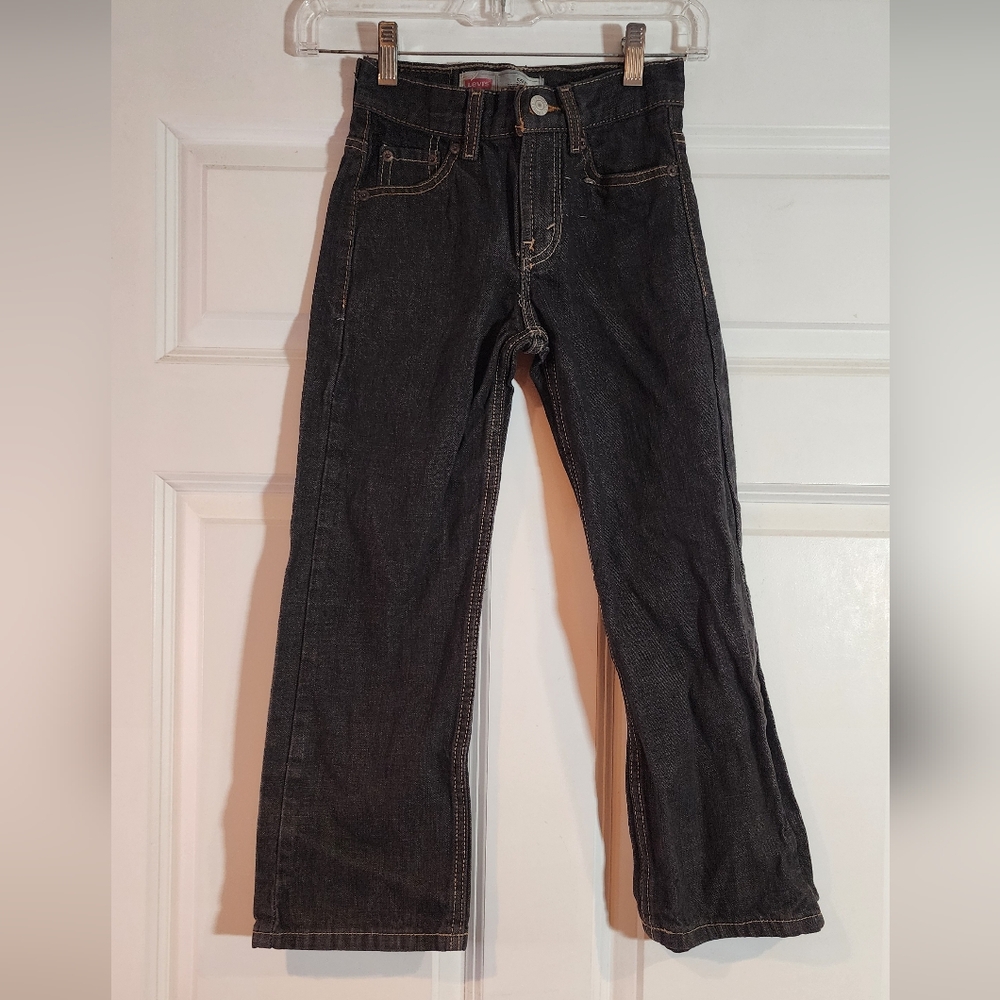 Levis 550 Relaxed Boys Dark Wash Jeans Size 8 Slim
